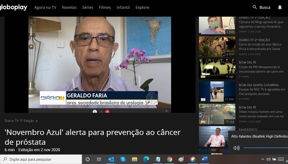 SBU-SP na mídia] Diário TV destaca o Novembro Azul – SBU – SP